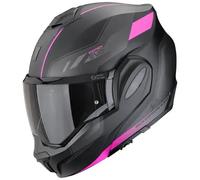 casco modular scorpion exo-tech evo socius - negro mate / rosa M