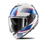 SHARK, Casco Moto Modular OXO SIKTER White Chrome Blue WUB, L