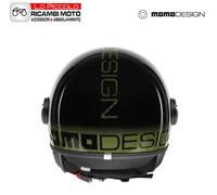 Casco Momo Design Fgtr Clásico Listas 2024 e2206 Negro Brillante Black/Yellow L