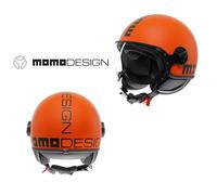 Casco Momo Design Fgtr E2206 Classic Naranja/Negro Mate Ms S 55-56