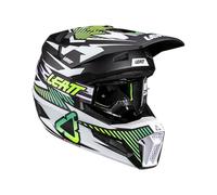 Leatt 3.5 Junior V26 Storm, casco motocross juvenil M male Mate Negro/Blanco/Amarillo Neón/Verde