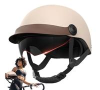 Casco Moto Adulto - 54-62cm ABS Mezzo Casco | Elmetto Da Moto Per Uomo With Visiera Parasole, Ciclismo Motocross Protezione Testa, Motorcycle Half Helmet Protective Gear | Uso Quotidiano Scooter Strad
