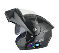 Casco Moto Bluetooth Modular DOTECE Homologado Cascos Integrales Motocicleta Adulto con Doble Visera Doble Lente Sistema de Ventilación Forro Extraíble para Mujeres Y Hombres G,L=59~60cm