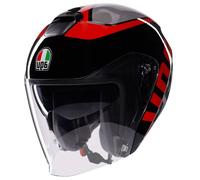 Casco Moto Casco Agv Irides Valenza Ce U Gris/negro/rojo