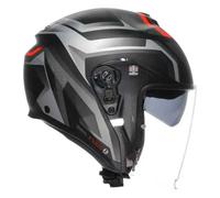 AGV Irides Zurigo, casco abierto XL male Mate Negro/Gris/Rojo