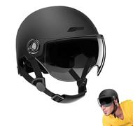 Casco Moto Casco Bicicleta Adulto con Protector Solar Casco Patinete Electrico Adulto Scooter Skate Skateboard Cascos De Medio Scooter Altamente Protectores para Hombre como Mujer,54-62CM