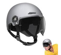 Casco Moto Casco Bicicleta Adulto con Protector Solar Casco Patinete Electrico Adulto Scooter Skate Skateboard Cascos De Medio Scooter Altamente Protectores para Hombre como Mujer,54-62CM