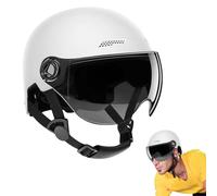 Casco Moto Casco Bicicleta Adulto con Protector Solar Casco Patinete Electrico Adulto Scooter Skate Skateboard Cascos De Medio Scooter Altamente Protectores para Hombre como Mujer,54-62CM