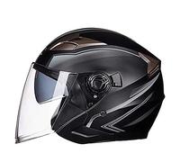 Casco Moto Cascos Motos Baratos con Doble Visera Cómodo Transpirable Nuevo Forro Extraíble Lavable Certificación ECE para Hombre Mujer 55-61cm