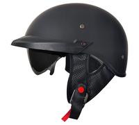 Casco Moto De Cara Abierta Cascos Half-Helmet Casco A Prueba De Viento Ideal para Desplazamientos Diarios Y Conducción Al Aire Libre Aprobado por ECE F,S=(55-56CM)