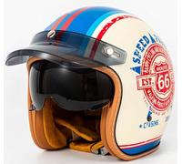 Casco Moto Hombre Mujer Casco de Moto Casco Scooter, Interior Desmontable y Lavable Jet capacete,Hombres Casco de Media calota Casco de Moto Retro Respirable Certificado ECE 1,2XL(61-63)