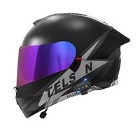 Casco Moto Integrado Modular ECEDOT Aprobado Cascos Integrales Abatible Bluetooth Micrófono Incorporado Casco Motocicleta Modulares con Doble Visera para Hombres Y Mujeres Z-2,XL:61-62CM