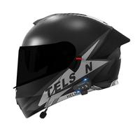 Casco Moto Integrado Modular ECEDOT Aprobado Cascos Integrales Abatible Bluetooth Micrófono Incorporado Casco Motocicleta Modulares con Doble Visera para Hombres Y Mujeres Z-1,L:59-60CM