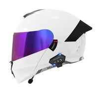 Casco Moto Integrado Modular ECEDOT Aprobado Cascos Integrales Abatible Bluetooth Micrófono Incorporado Casco Motocicleta Modulares con Doble Visera para Hombres Y Mujeres J,XL:61-62CM