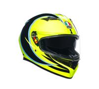 Casco Moto Integral AGV K3 E2206 VR46 Rossi Invierno Test Phillip Islandia 2005