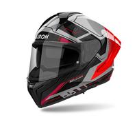 Casco Moto Integral Airoh Matrix De Fibra Rocket Red Fluo Gloss