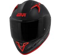 Casco Moto Integral GIVI 50.9 Atomic Negro Mate Rojo Talla M LIQUIDACION