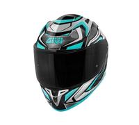 Casco Moto Integral GIVI 50.9 Atomic Titanio Plata Azul Turquesa Talla L LIQUIDACION
