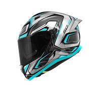 Casco Moto Integral GIVI 50.9 Atomic Titanio Plata Azul Turquesa Talla M LIQUIDACION