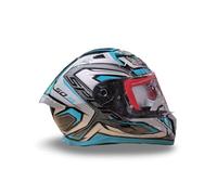 Casco Moto Integral GIVI 50.9 Atomic Titanio Plata Azul Turquesa Talla M Low Cost