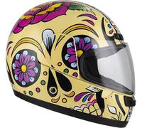Casco Moto Integral nzi activy 3 Mexican Skull Crema Talla XXS ultimas Unidades