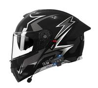 Casco Moto Integrales Modular con Doble Visera Cascos Integrado Modulares Bluetooth Homologado ECEDOT Casco Motocicleta Abatible Micrófono Incorporado Hombres Y Mujeres W,XL:61-62CM
