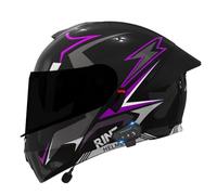 Casco Moto Integrales Modular con Doble Visera Cascos Integrado Modulares Bluetooth Homologado ECEDOT Casco Motocicleta Abatible Micrófono Incorporado Hombres Y Mujeres R,XL:61-62CM