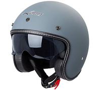 Casco Moto Jet Cafe Racer Homologado ECE 22-06 Parasol Scooter Gris Mate XXL