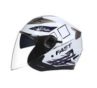 Casco Moto Jet Casco De Bicicleta Eléctrica con Visera Certificado ECE Casco Scooter con Un Forro Interior Cómodo Y Transpirable para Scooter Trail B,M=(57-58CM)