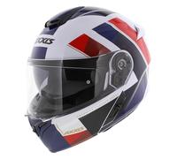 Casco Moto Modular AXXIS FU406BSV Storm S 06 SV Diamond C7 Azul T-M, Gafa Solar.