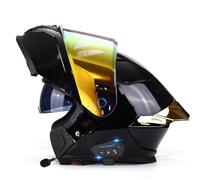 Casco Moto Modular Bluetooth Cascos Integrado Motocicleta Modulares con Doble Visera Casco Integrales Abatible Homologado ECEDOT Micrófono con Altavoz Dual Incorporado I,XXL:63-64CM