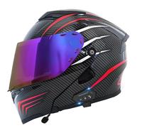 Casco Moto Modular Bluetooth Cascos Modulares Integrado con Doble Visera ECEDOT Homologado Cascos Abatible Integrales Cascos De Motocicleta para Hombres Y Mujeres Adultos Z,XXL:63-64CM