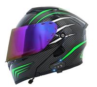 Casco Moto Modular Bluetooth Cascos Modulares Integrado con Doble Visera ECEDOT Homologado Cascos Abatible Integrales Cascos De Motocicleta para Hombres Y Mujeres Adultos Y,L:59-60CM