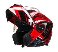 Casco Moto Modular Bluetooth con Doble Visera Cascos Integrado Motocicleta Abatible Casco Integrales Modulares Micrófono con Altavoz Homologado ECEDOT Cuatro Estaciones C,L:59-60CM