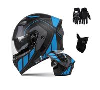 Casco Moto Modular con Bluetooth Y Doble Visera, por ECE Y Auriculares Bluetooth For Hombres Y Mujeres(C6,L58~59CM)