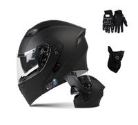 Casco Moto Modular con Bluetooth Y Doble Visera, por ECE Y Auriculares Bluetooth For Hombres Y Mujeres(C4,XL60~61CM)