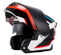 Casco Moto Modular Homologado ECE, Casco De Moto Integral Scooter Para Mujer Hombre Adultos Casco Moto Abatible Con Doble Visera Lente Grande Casco De Motocicleta Blast Swordsman,4XL