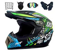 Casco Moto Niño Casco Motocross Infantil Homologado ECE/Dot Casco Enduro Integral MTB con Gafas/Máscara/Guantes/Red De Casco- para MX Quad Off Road ATV Scooter Descenso Go Karting