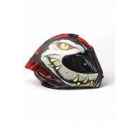 Casco Moto NZI Trendy 3 Stream Raptor Grey Red Mate - Casco de Moto Integral con Pantalla Oscura + Transparente + Spoiler ECE 22.06 - Unisex Hombre y Mujer (M)