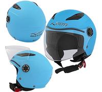 Casco Moto Scooter Niño Chicos Infantil Seguro Homologado ECE 22 06 Azul M