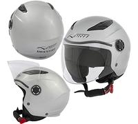 Casco Moto Scooter Niño Chicos Infantil Seguro Homologado ECE 22 06 Plata M