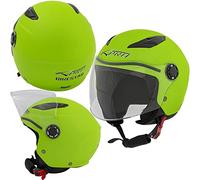 Casco Moto Scooter Niño Chicos Infantil Seguro Homologado ECE 22 06 Verde Mate M