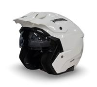 Casco Moto Trial unik Link Blanco Brillo Novedad 2026 Talla M
