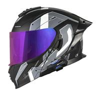 Casco Motocicleta Modular Bluetooth Cascos Moto Integrado Modulares ECEDOT Homologado con Doble Visera Casco Integrales Abatible Micrófono con Altavoz Dual Incorporado P,XXL:63-54CM