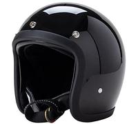 Casco Motocicleta Retro Japonés FRP Cara Abierta Casco Jet Vintage 3/4 Diseño Cuerpo Casco Pequeño Cascos Equitación Para Hombres Y Mujeres Certificados Por ECE Ciclomotores A,2XL=(60-61CM)