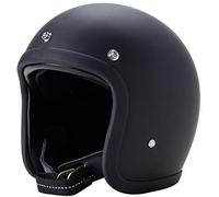 Casco Motocicleta Retro Japonés FRP Cara Abierta Casco Jet Vintage 3/4 Diseño Cuerpo Casco Pequeño Cascos Equitación Para Hombres Y Mujeres Certificados Por ECE Ciclomotores C,M=(54-55CM)