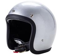 Casco Motocicleta Retro Japonés FRP Cara Abierta Casco Jet Vintage 3/4 Diseño Cuerpo Casco Pequeño Cascos Equitación Para Hombres Y Mujeres Certificados Por ECE Ciclomotores F,L=(56-57CM)