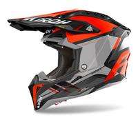 Casco motocross Airoh Aviator 3 Saber 2024 naranja brillante XL
