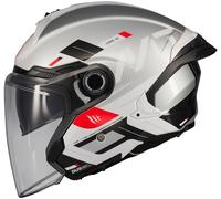 MT Moto Casco Cosmo Sv Silence Blanco/Negro, Unisex Adulto, L
