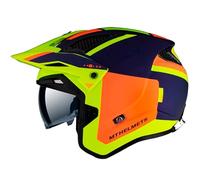 Casco MT District SV Analog D27 Brillo | Casco de Moto Jet Trial | Helmets Unisex Hombre y Mujer (M)